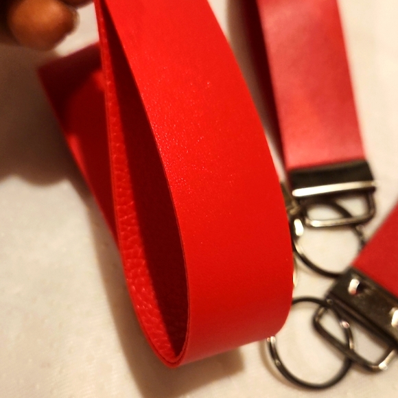 5/$25 Red Leather Key Fob keychain. - Picture 3 of 4
